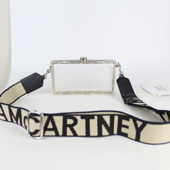 NEW STELLA MCCARTNEY Clear Logo Crossbody | Runway Sport Luxe It-Bag for Events - Picture 9 of 16